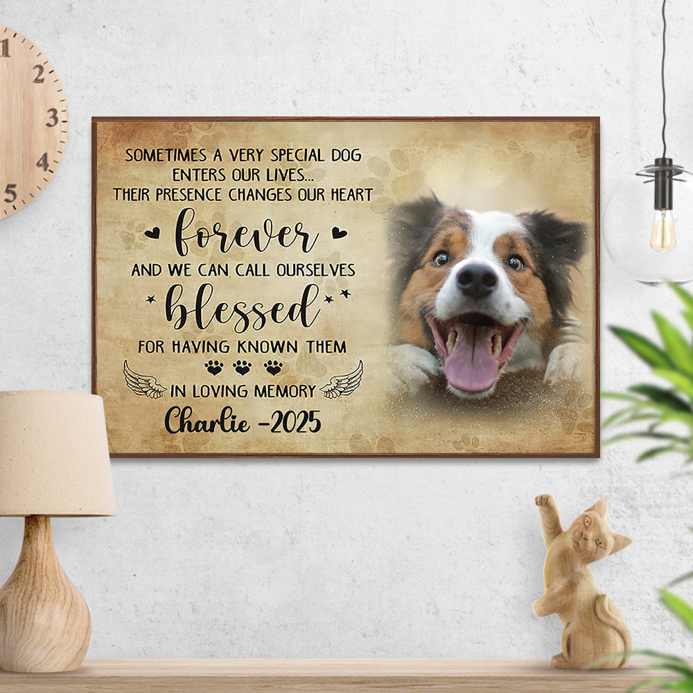 In Loving Memory - Personalized Custom Photo Horizontal Canvas - Gift for Pet Lovers