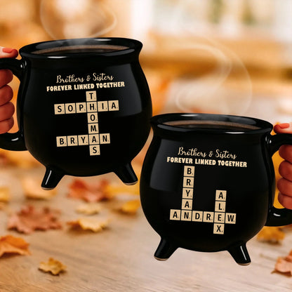 Family Love Words - Personalized Ceramic Cauldron Coffee Mug - Family Gift