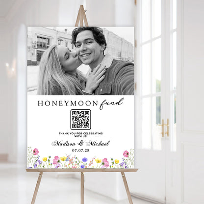 Honeymoon Fund - Wedding Law Sign - Custom Name and Photo Wedding Law Sign