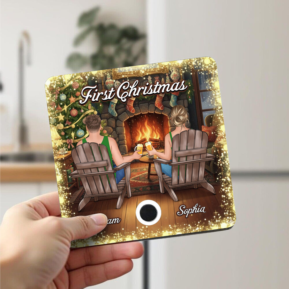 Customized Music Fridge Magnet - Personalized Photo Fridge Magnet - Can Play Songs and Adjust Volume