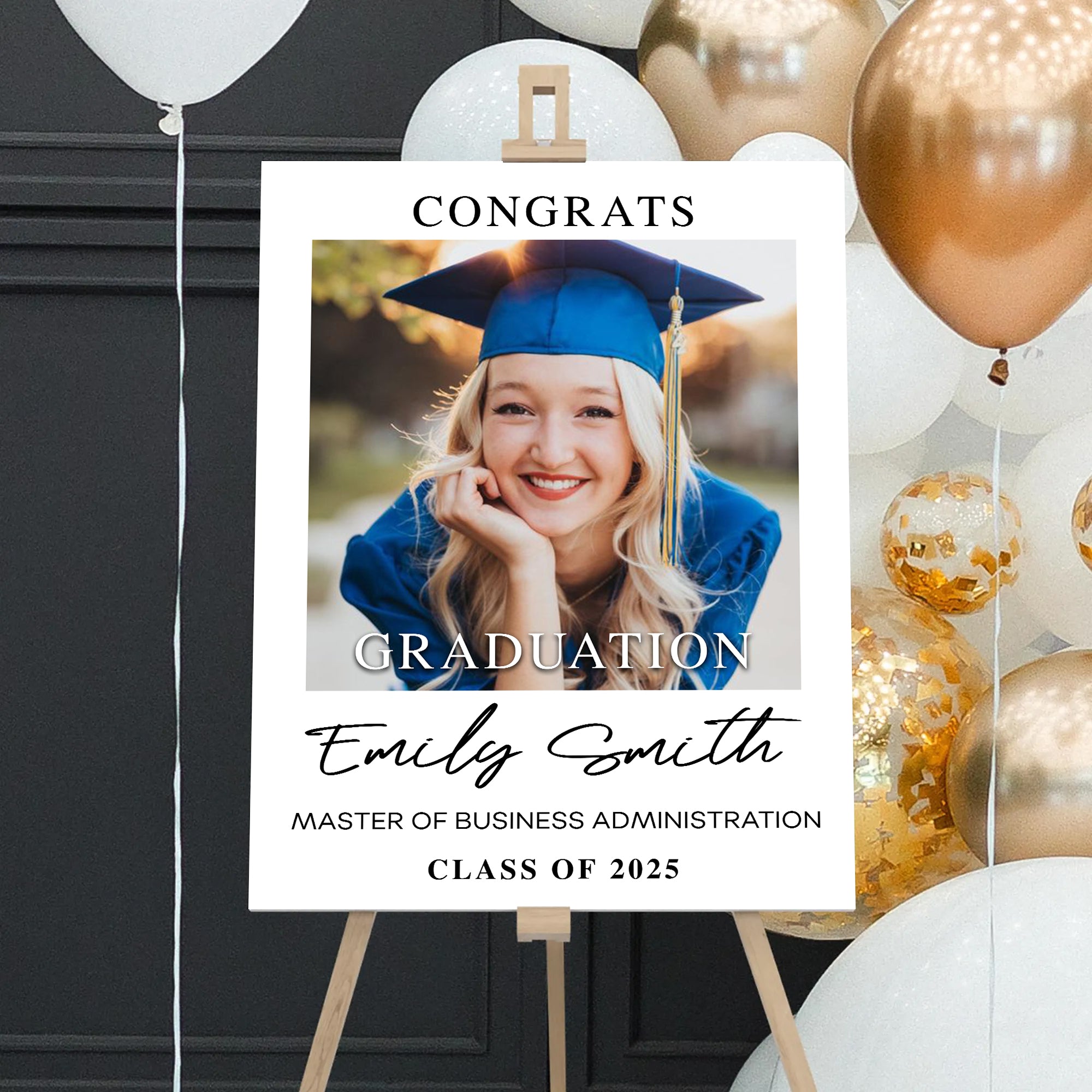 Personalized Graduation Party Welcome Sign - Class of 2025 | Custom Name & Photo