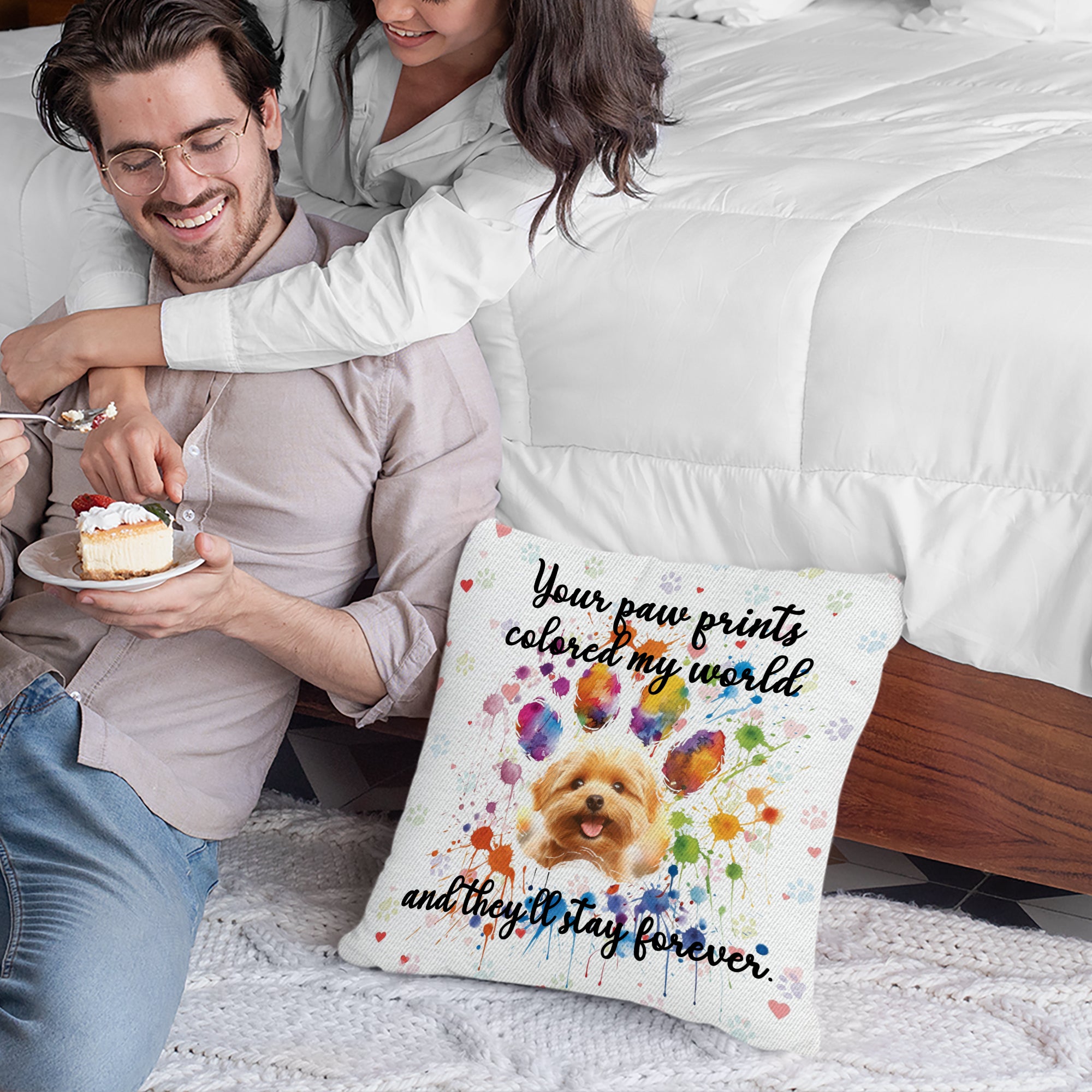 Custom Photo - Personalized Pet Memorial Pillow - Sympathy Gift