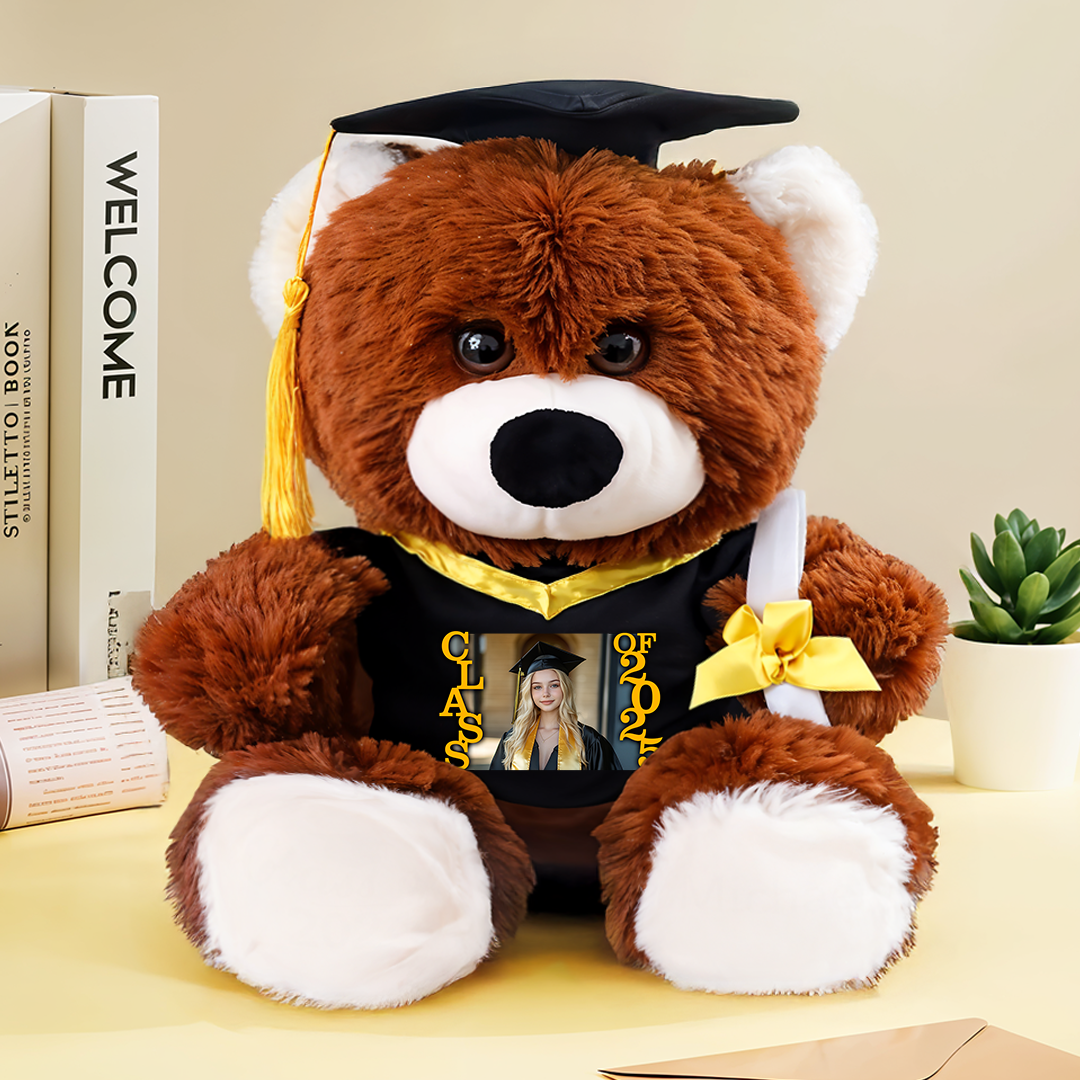 Proud Family Of The Graduate Personalized Graduation Teddy Bear – Custom Gift For 2025 Graduates