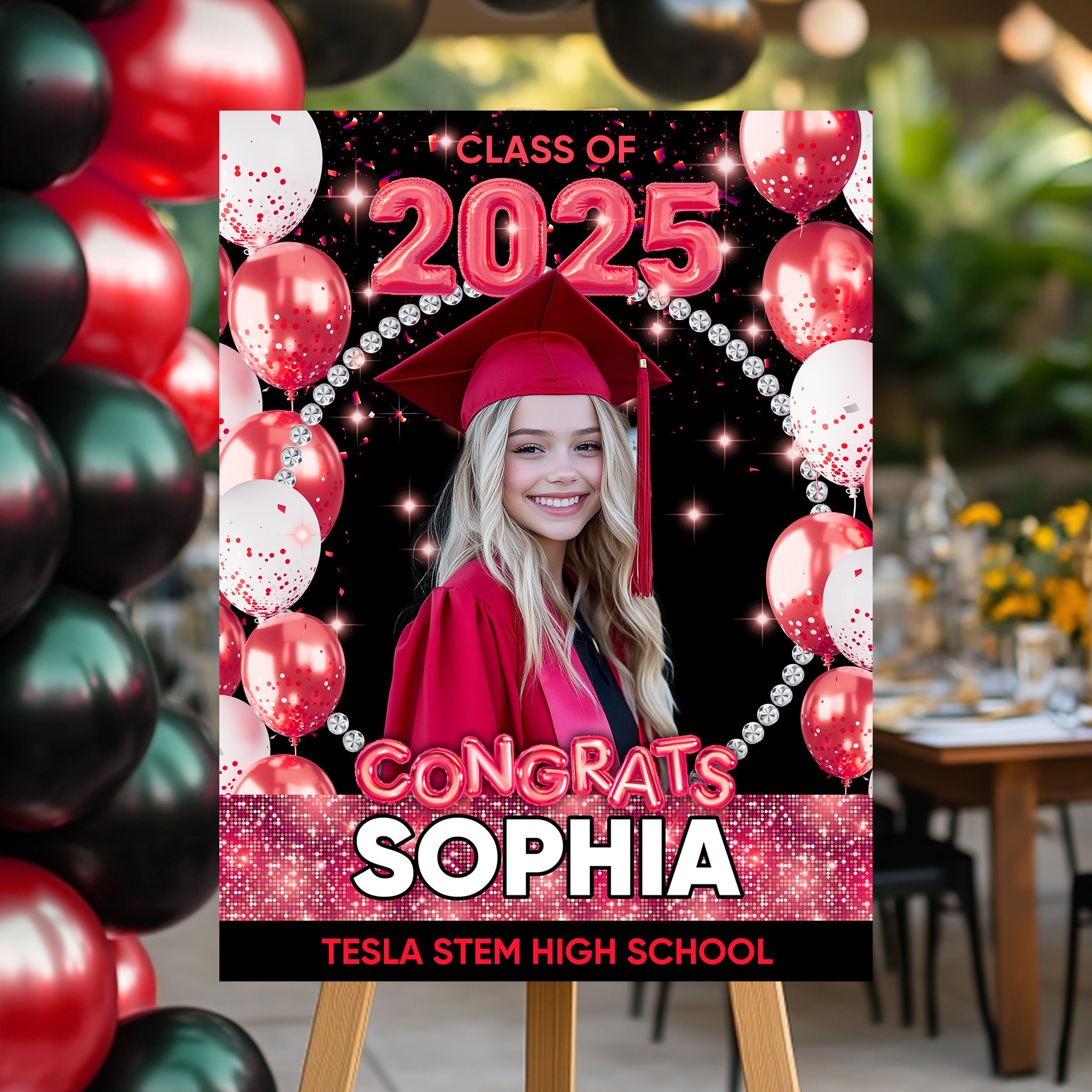 Class Of 2025 - Graduation Party Welcome Sign - Custom Photo Grad Party Sign - Personalized Graduation Decoration
