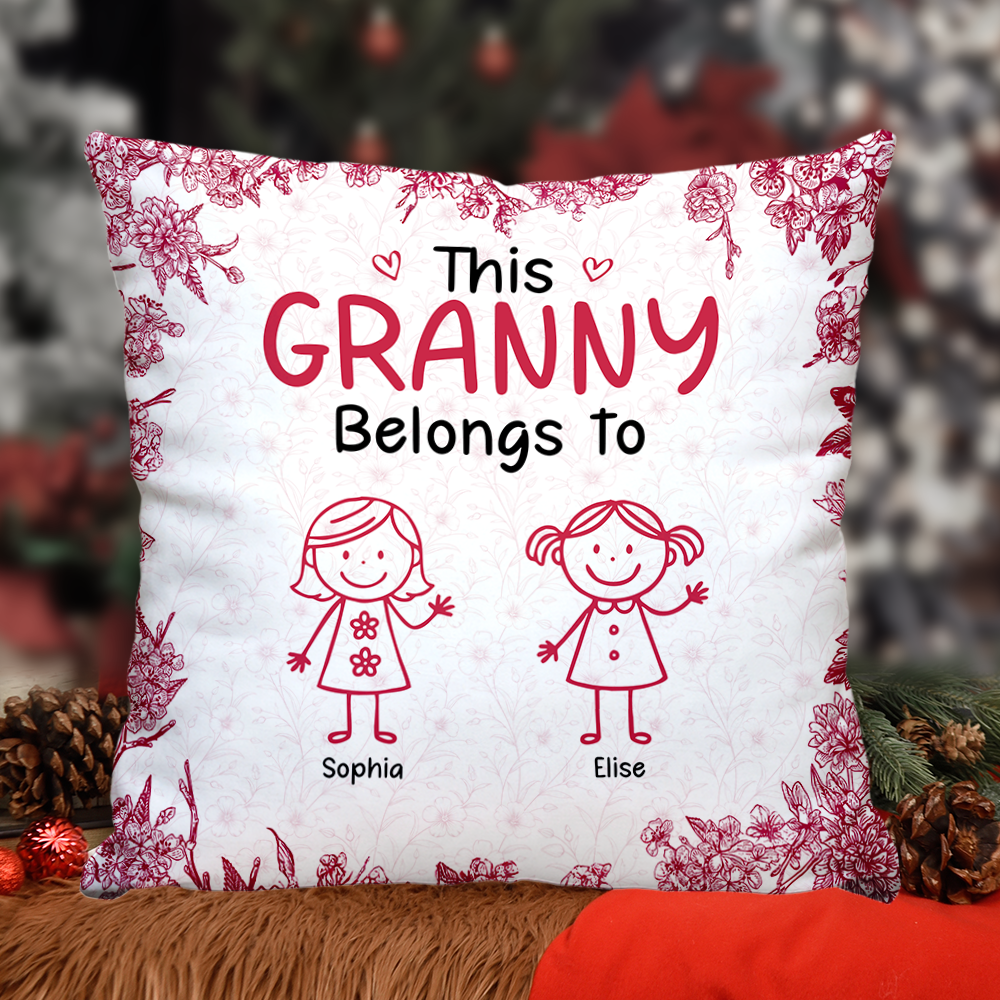 Custom Family Kids Name - Personalized Pillow - Family Gift