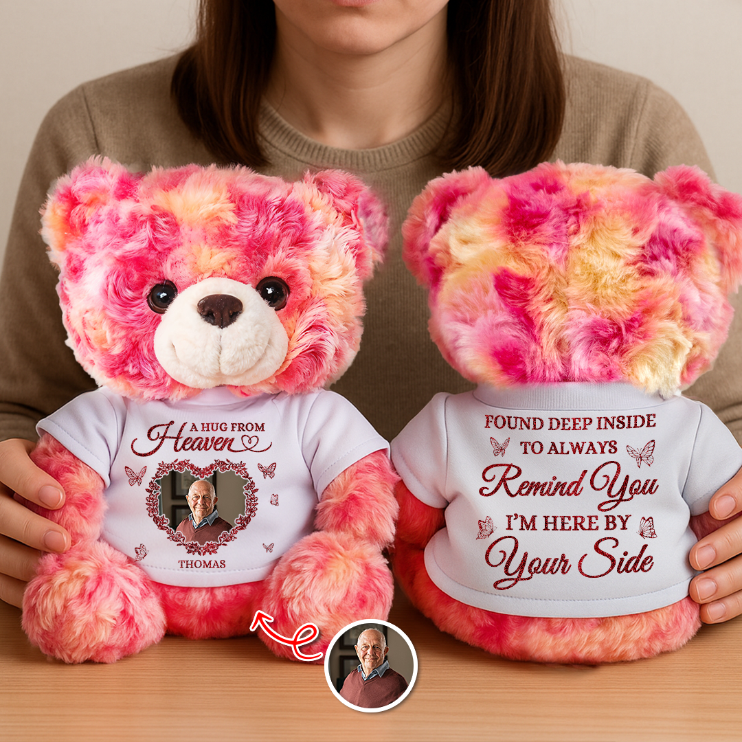 A Hug From Heaven - Custom Name and Photo Teddy Bear