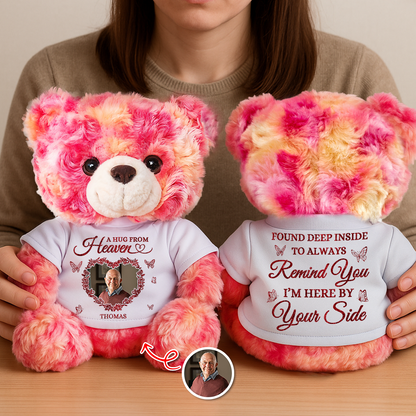 A Hug From Heaven - Custom Name and Photo Teddy Bear