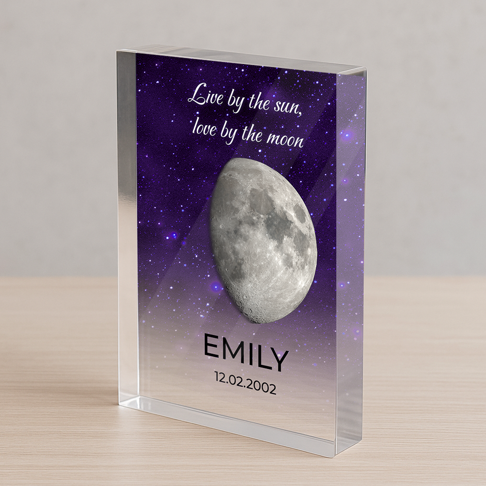 Born to be the Spotlight - Custom Name and Birthdate - Custom Shaped Acrylic Plaque - Home Decor