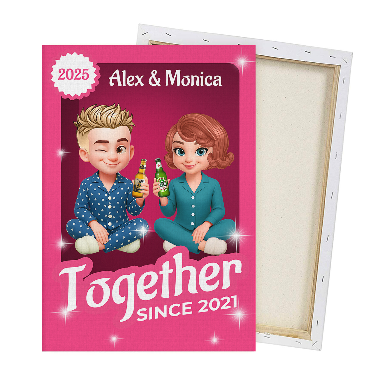 Together Since - Custom Couple Name and Appearance - Canvas Sign