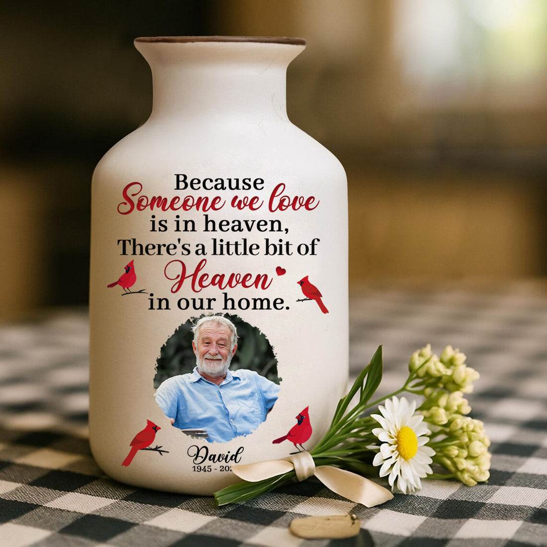 Someone We Love Is In Heaven - Personalized Elegant Ceramic Flower Pot Minimalist - Memorial Gift