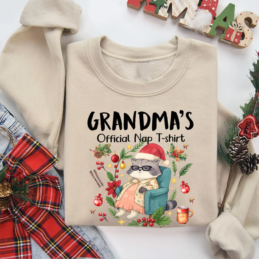 Grandma Official Nap Shirt - Custom Name Shirt - Personalized T-shirt - Gift for Grandma