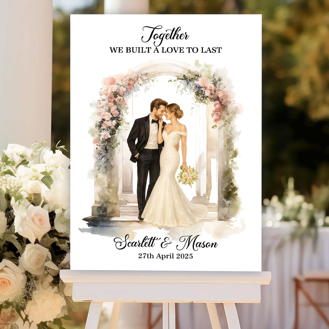 Wedding Law Sign - Custom Name and Photo Wedding Law Sign