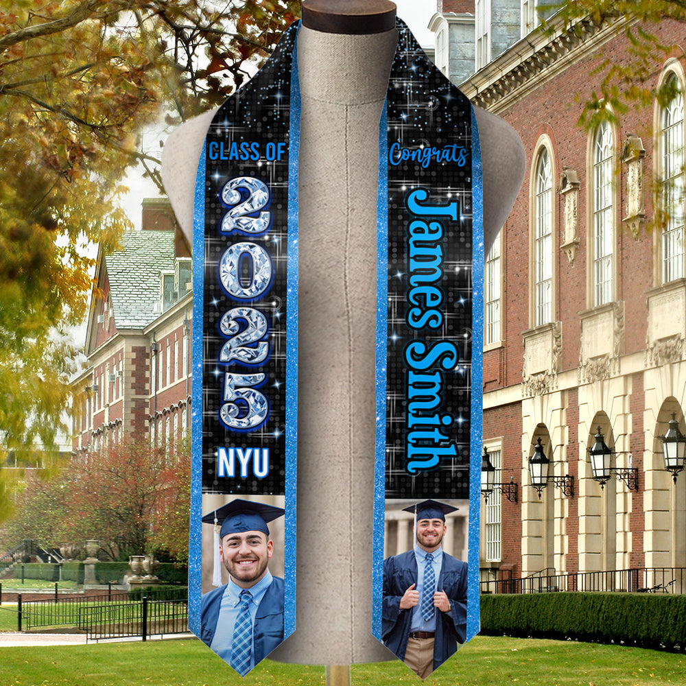 Class Of 2025 Graduation Stoles Personalized Photo Graduation Gift
