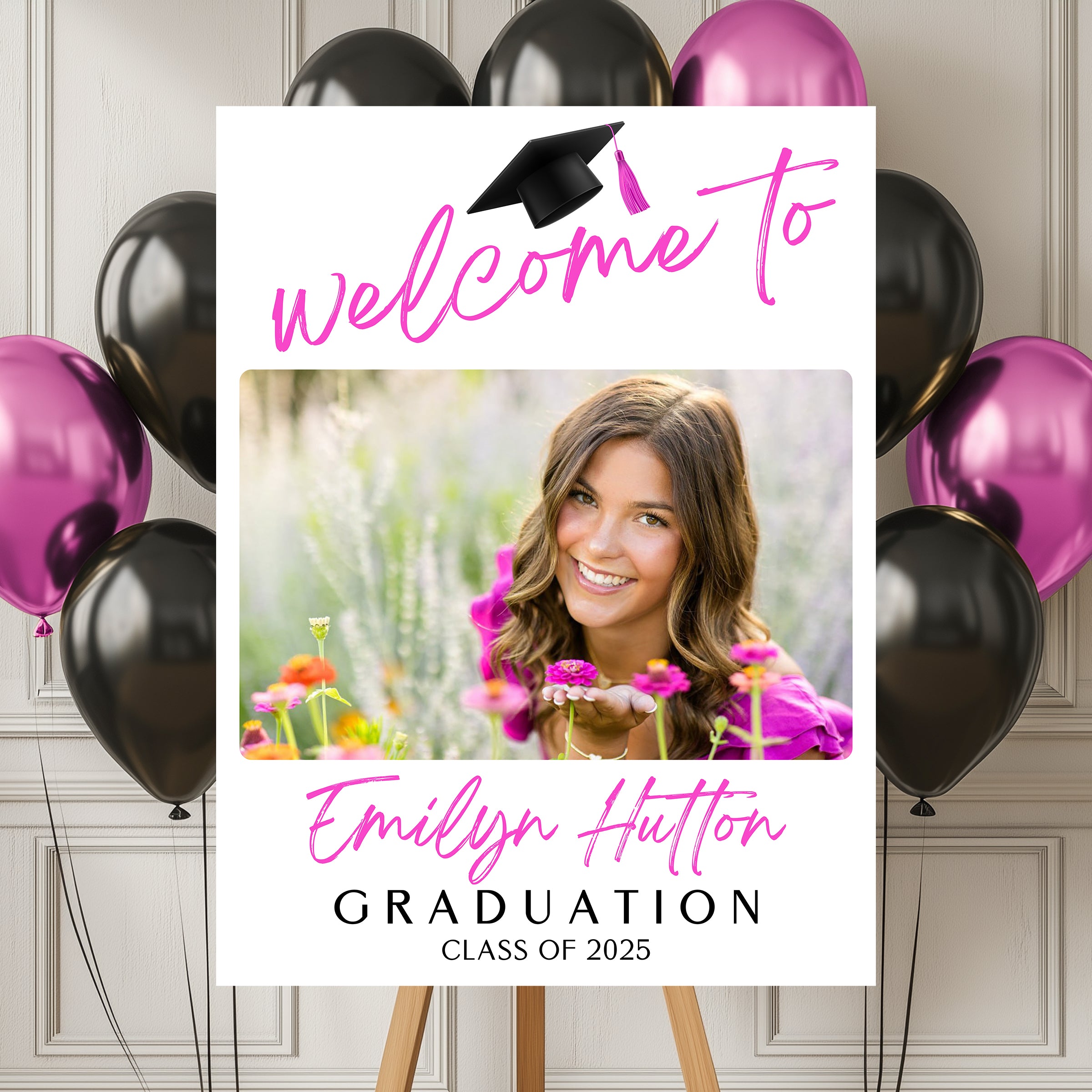 Custom Graduation Welcome Sign – Celebrate Your Class of 2025 Graduate in Style