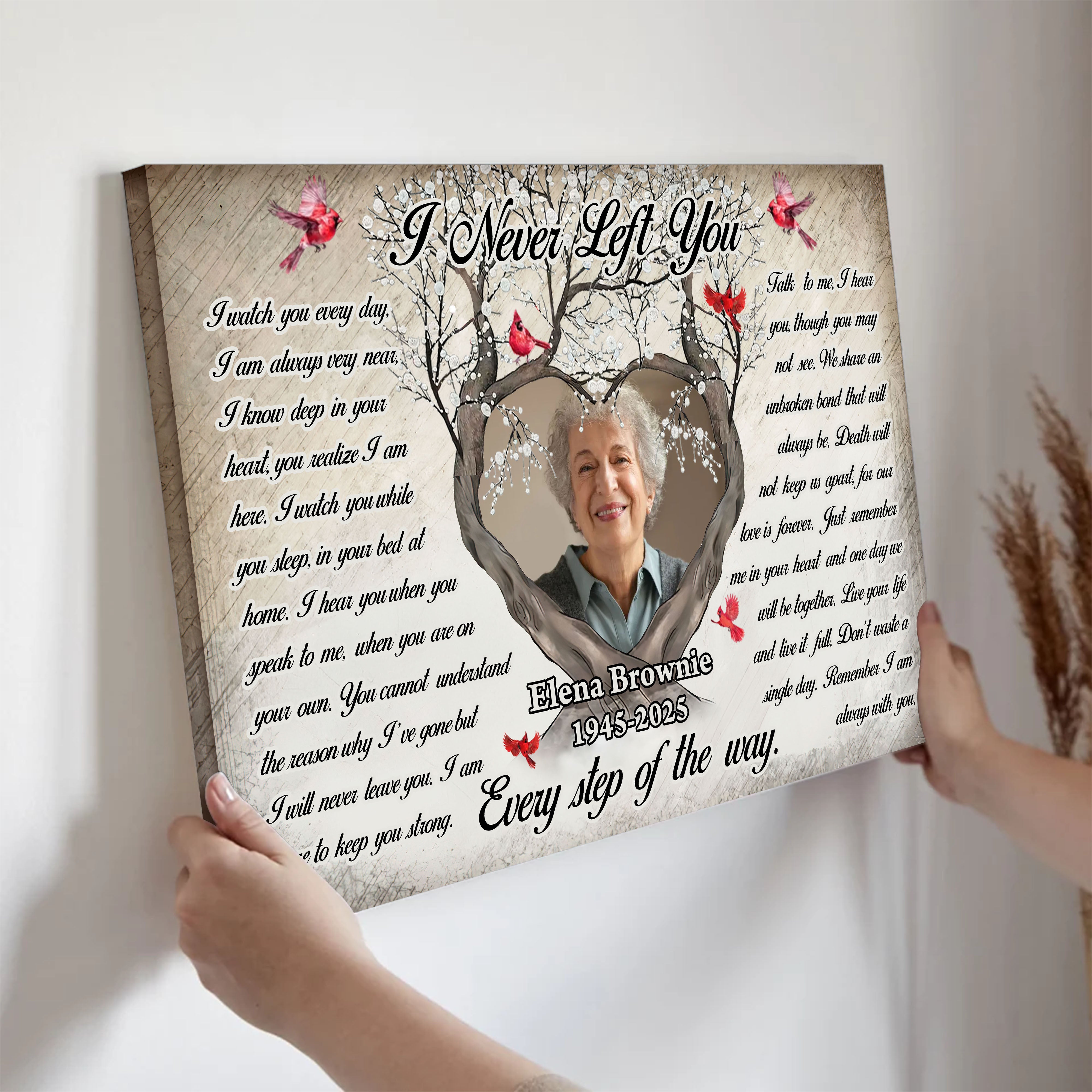 I Never Left You - Custom Photo - Canvas Sign - Memorial Gift