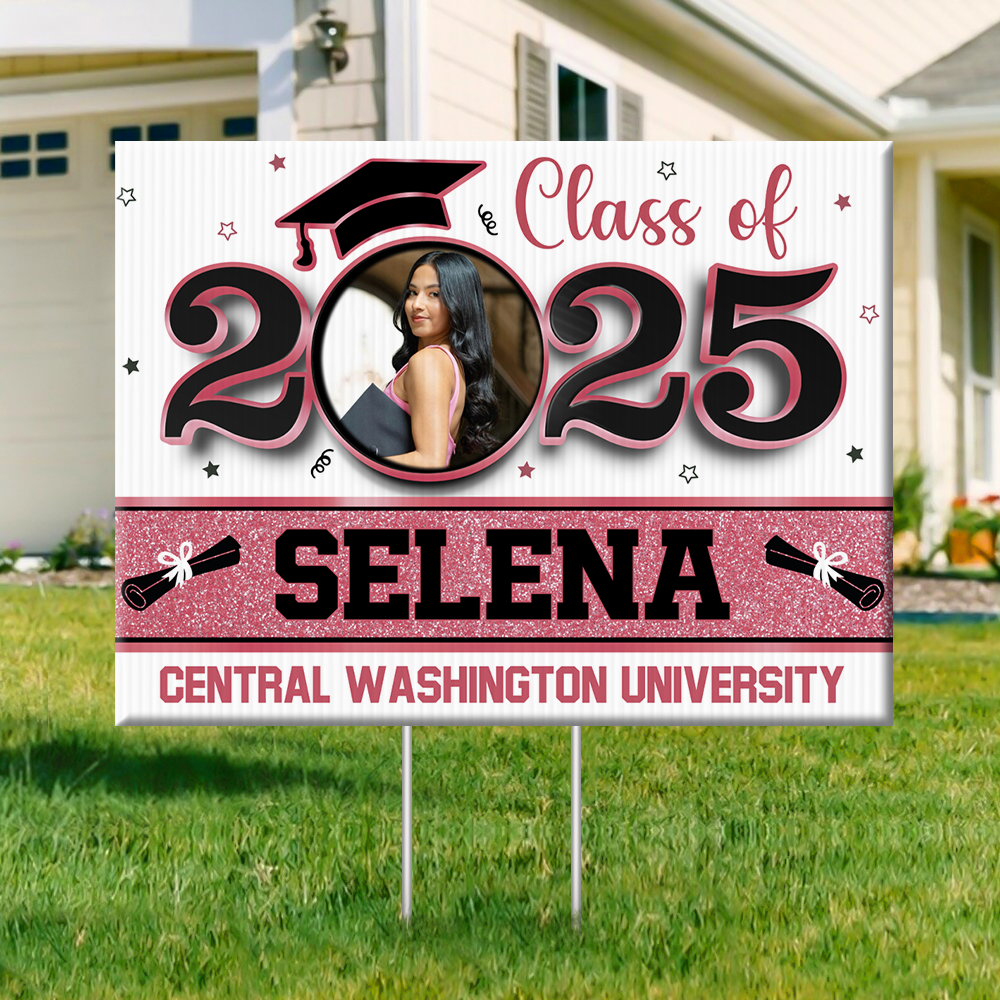 Class Of 2025 Lawn Sign, Personalized Graduate 2025 Graduation Lawn Sign