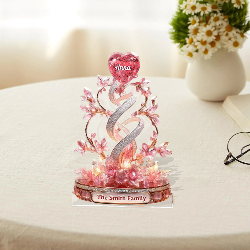 Name with Heart Shape - Personalized Name Gift - Custom Shape Acrylic Block Plaque