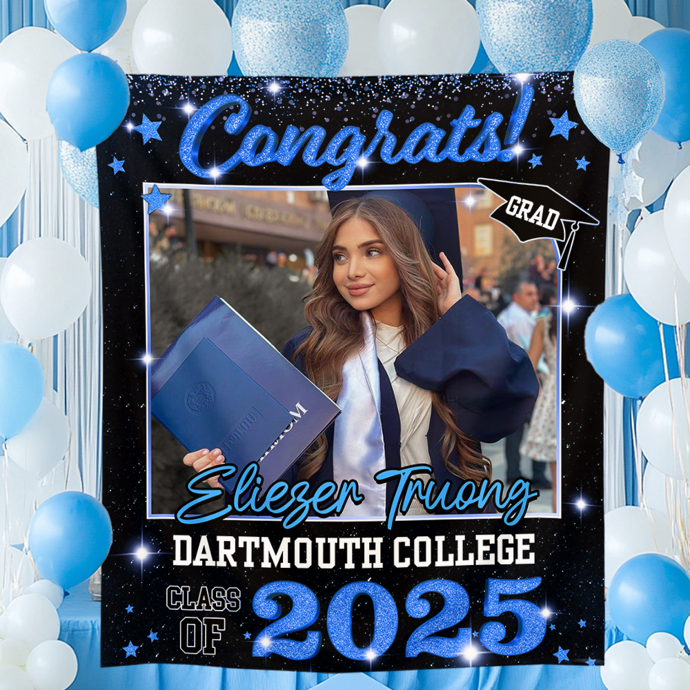 Class of 2025 Graduation Decorations – Personalized Congrats Backdrop for Memorable Party