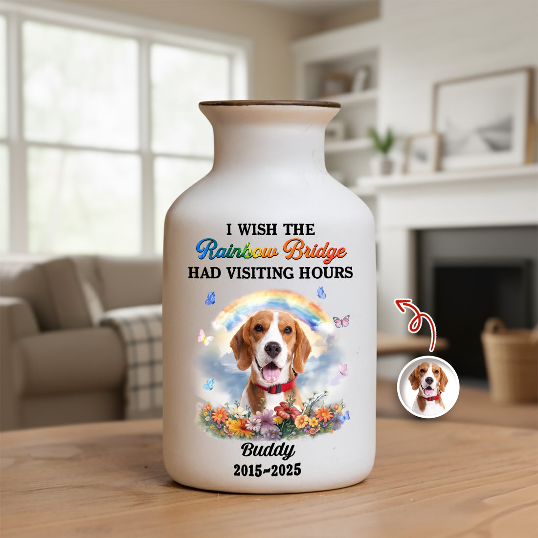 The Rainbow Bridge - Personalized Elegant Ceramic Flower Pot Minimalist