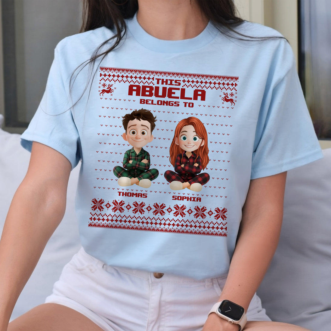 This Grandpa Grandma Mama Papa Belong To - Custom Name and Appearance Shirt - Personalized Custom T-shirt