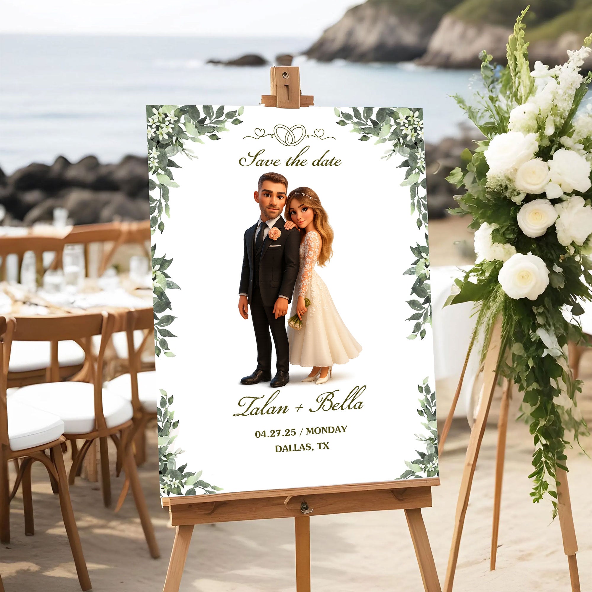 Save The Date - Wedding Law Sign - Custom Name and Photo Wedding Law Sign
