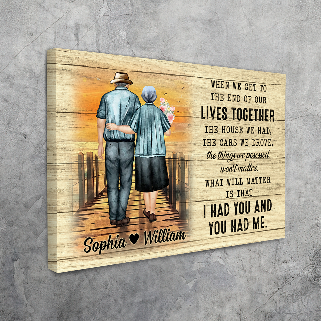 I Had You - Personalized Custom Photo Horizontal Canvas - Gift For Husband Wife, Anniversary