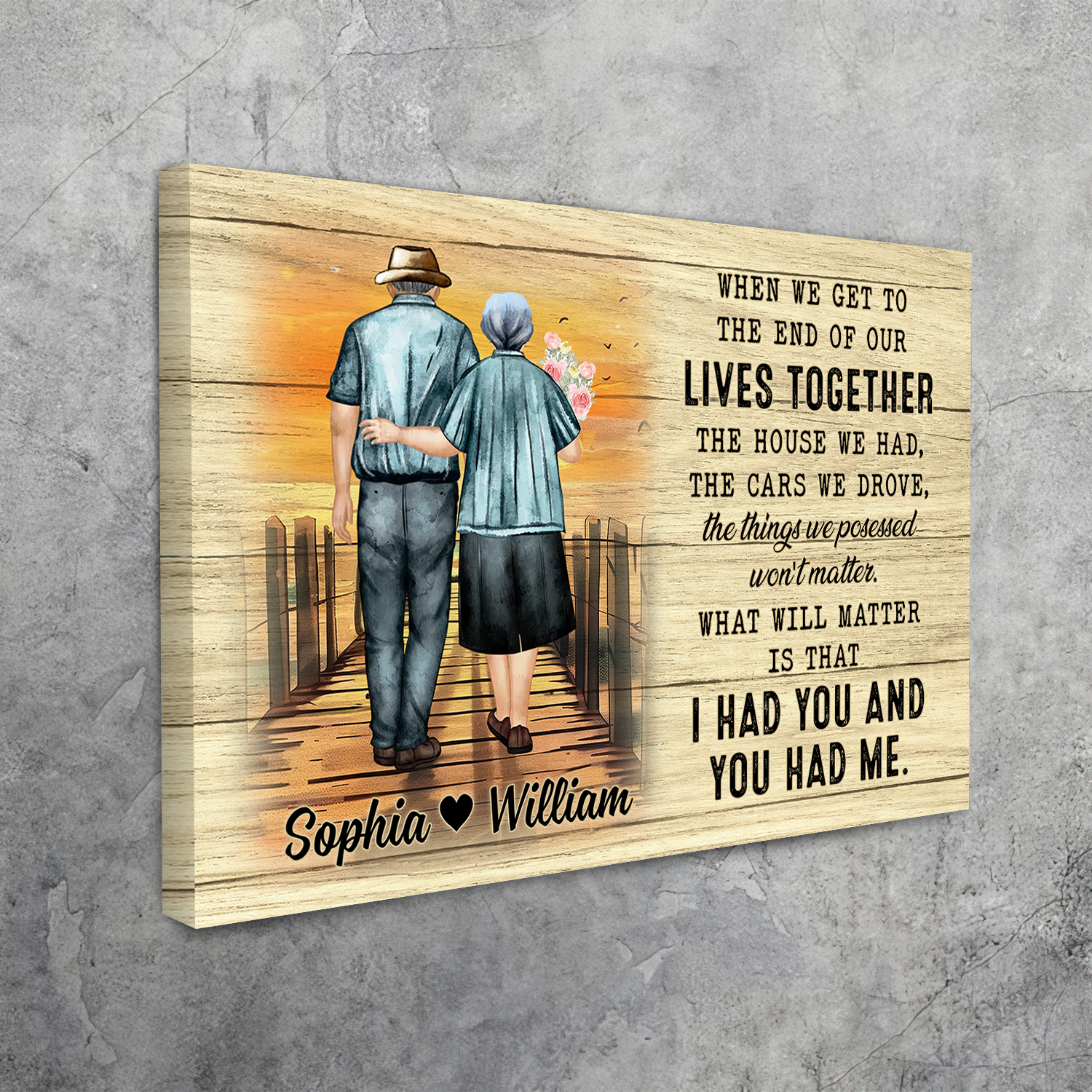 I Had You - Personalized Custom Photo Horizontal Canvas - Gift For Husband Wife, Anniversary
