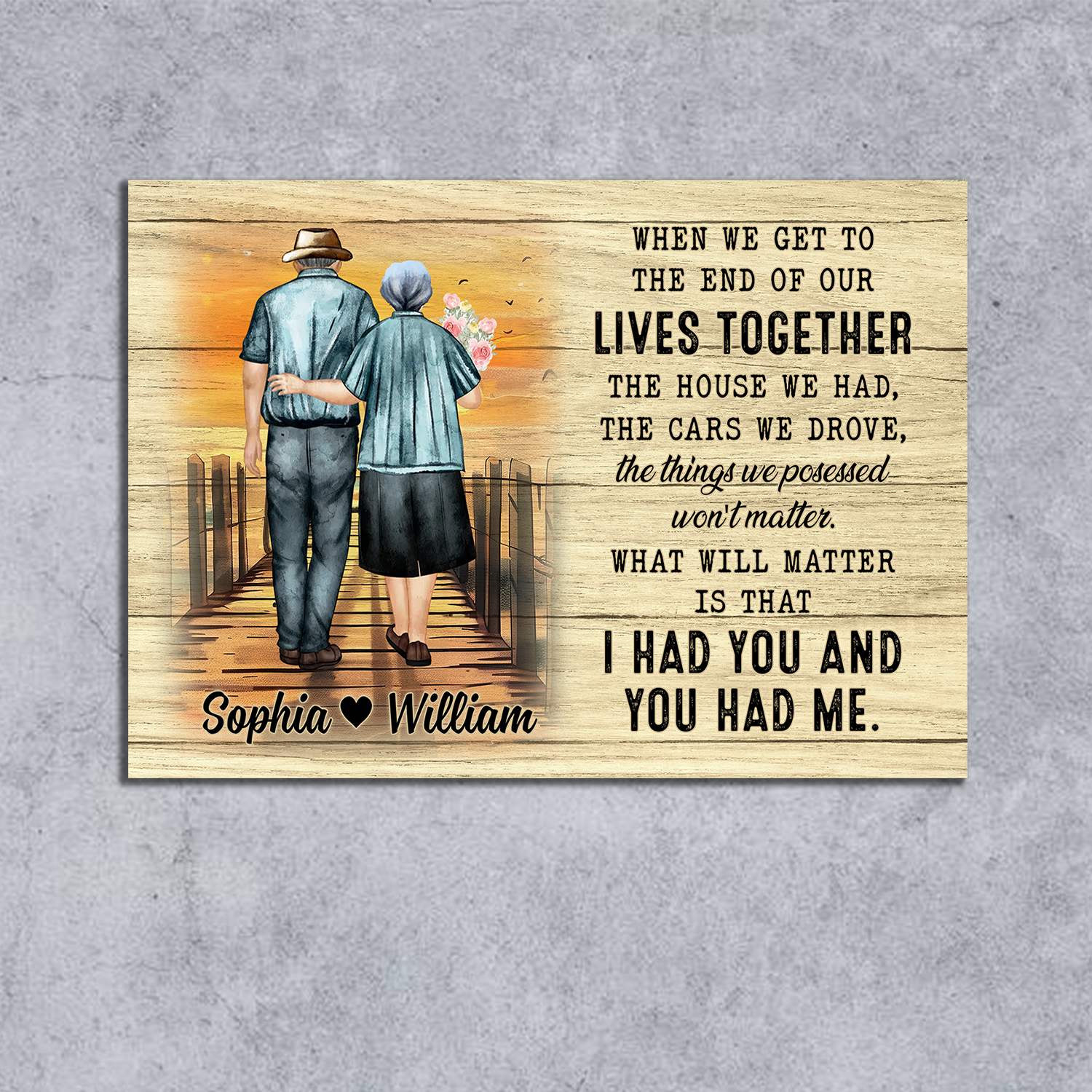 I Had You - Personalized Custom Photo Horizontal Canvas - Gift For Husband Wife, Anniversary