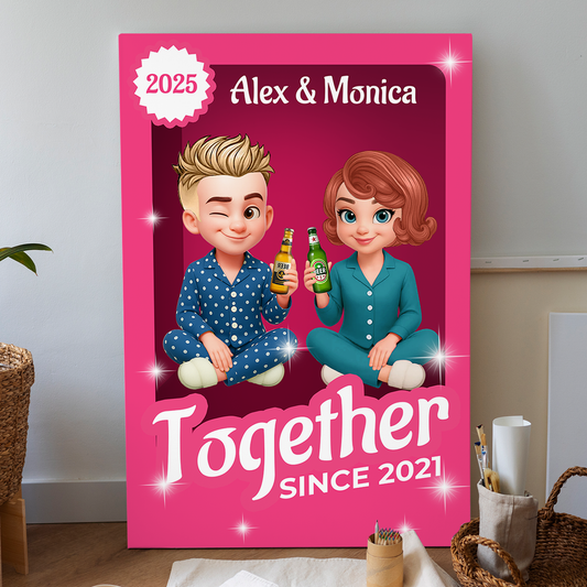 Together Since - Custom Couple Name and Appearance - Canvas Sign