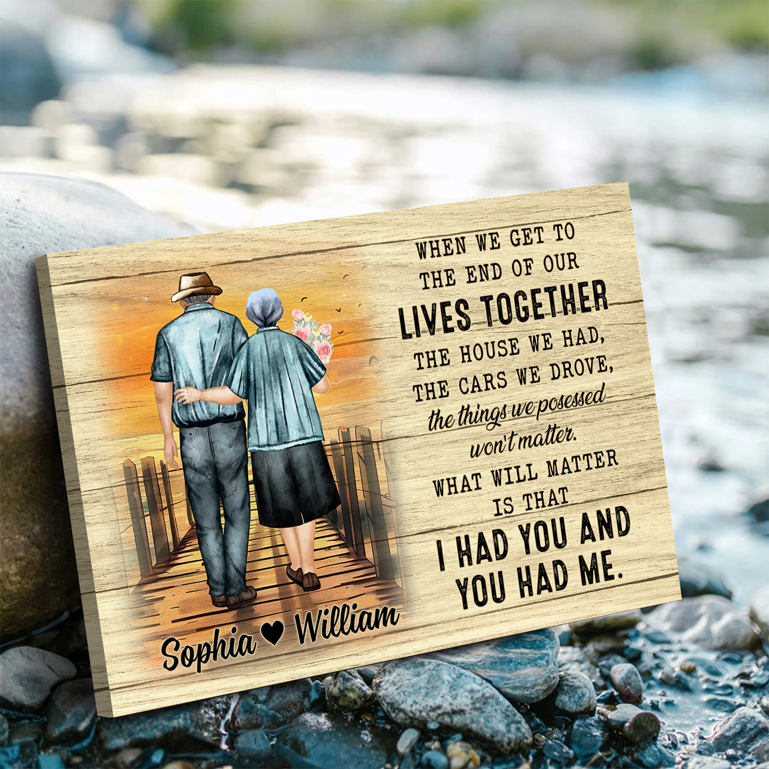 I Had You - Personalized Custom Photo Horizontal Canvas - Gift For Husband Wife, Anniversary