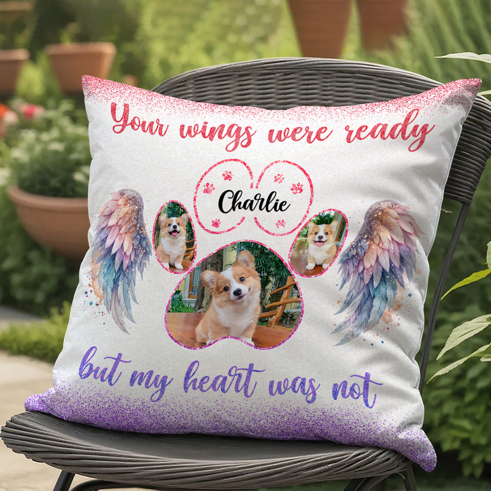 Custom Pet Name and Photo - Personalized Memorial Pillow - Pet Memorial Gift