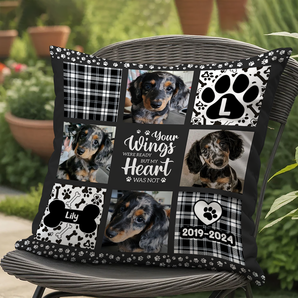 Custom Name and Photo - Personalized Pillow - Sympathy Gift - Pet Memorial