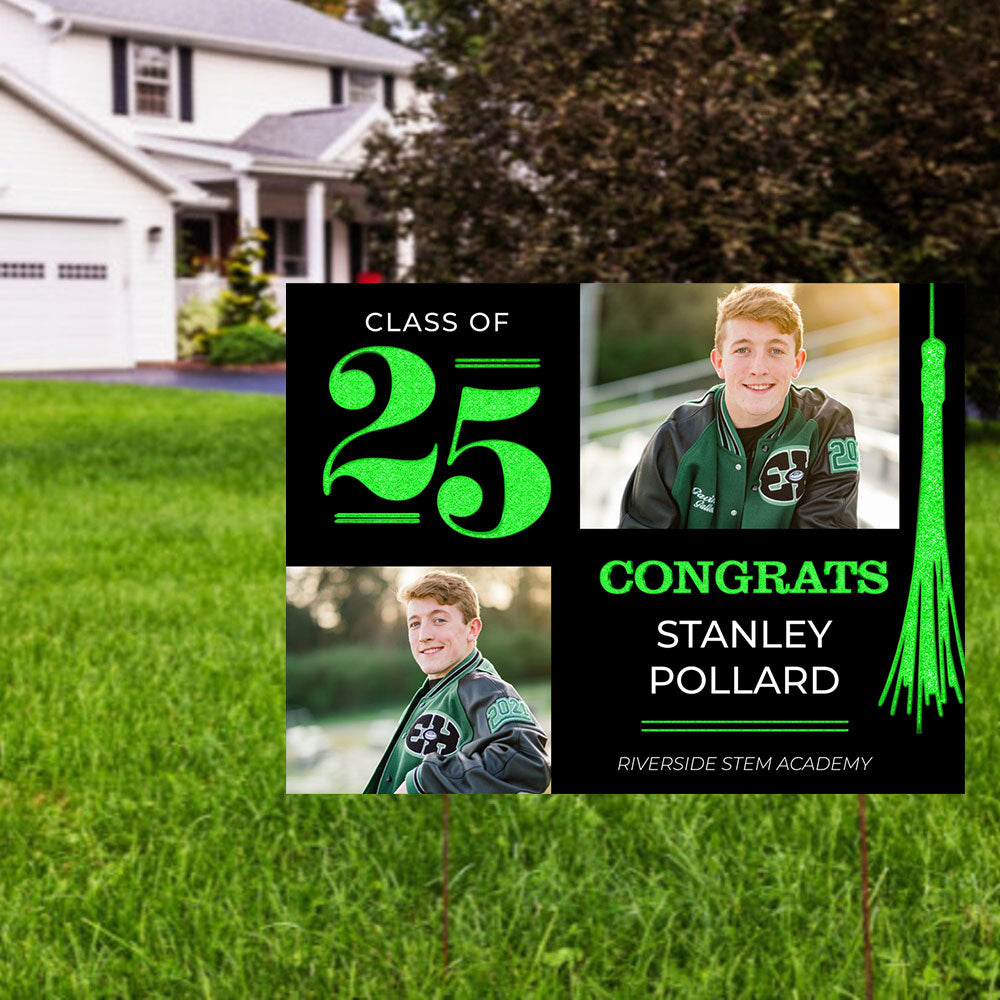 Congrats Class of 2025 Lawn Sign Personalized Lawn Sign Custom Grad Gift