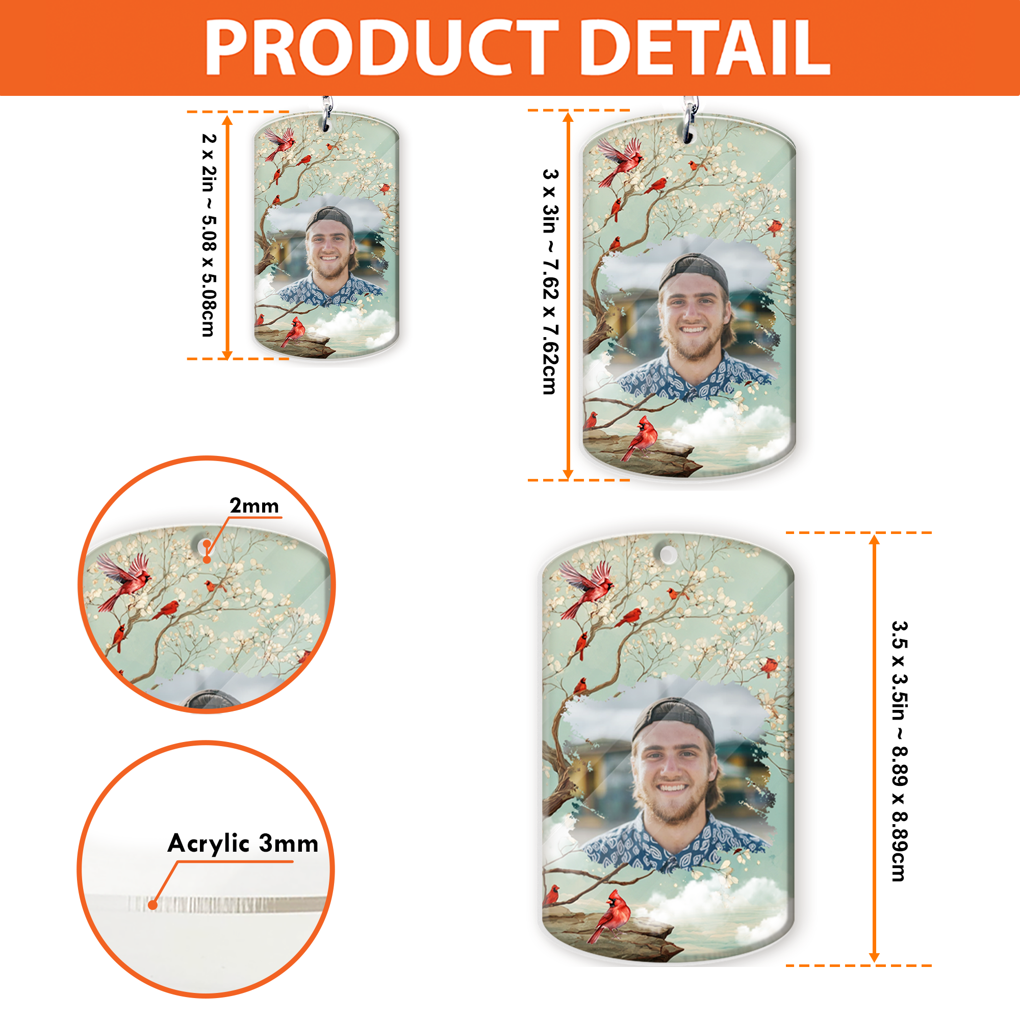 Custom Photo I'll Carry You Personalized Keychain - Memorial Gift For Family