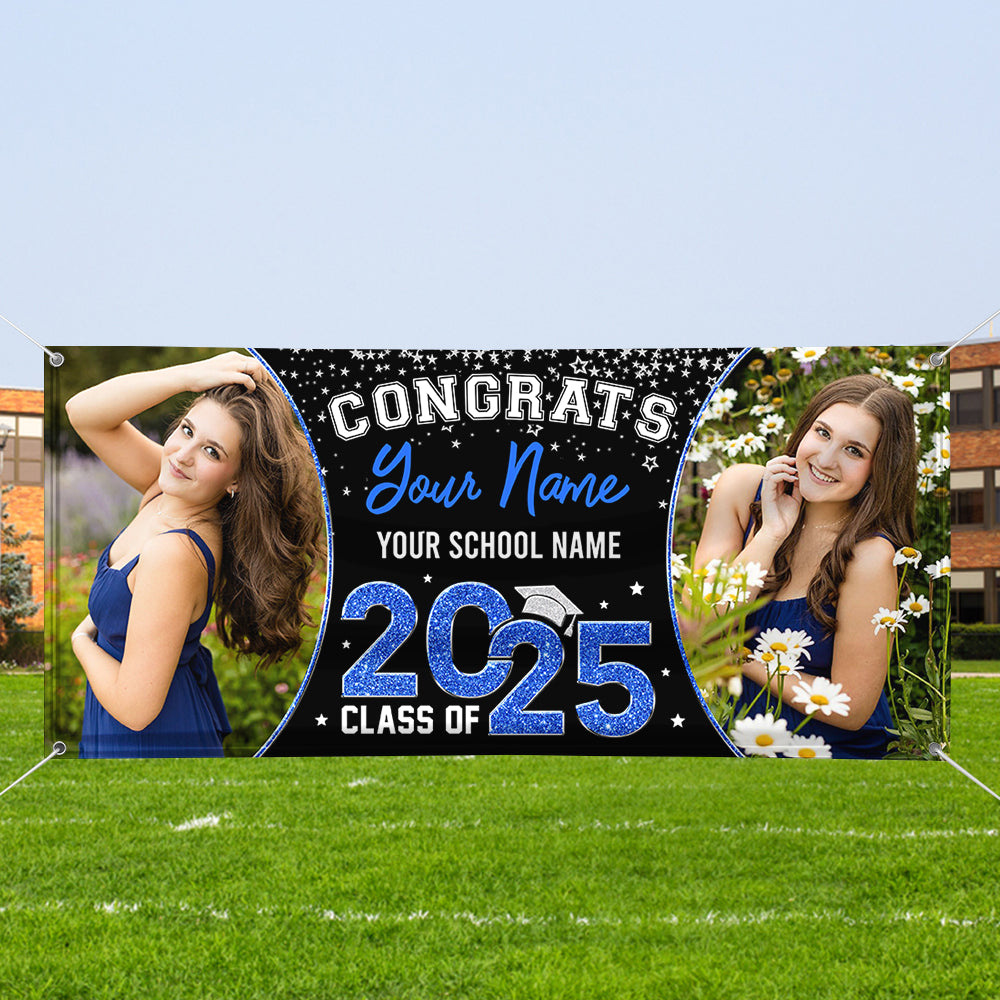 Color Banner Graduation Class Of 2025 Personalized Banner - Graduation Decor Gift