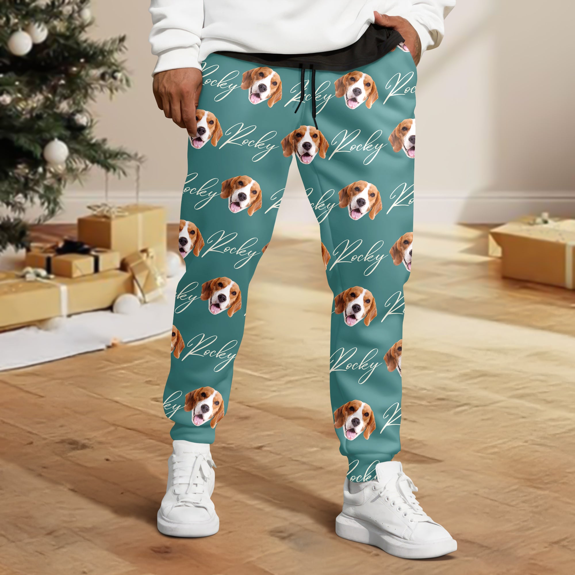 Color Custom Face Photo Pajama Pants -  Christmas Gift
