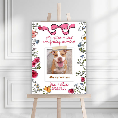 Pet Lover Couple Wedding Law Sign - Custom Name and Photo Wedding Law Sign