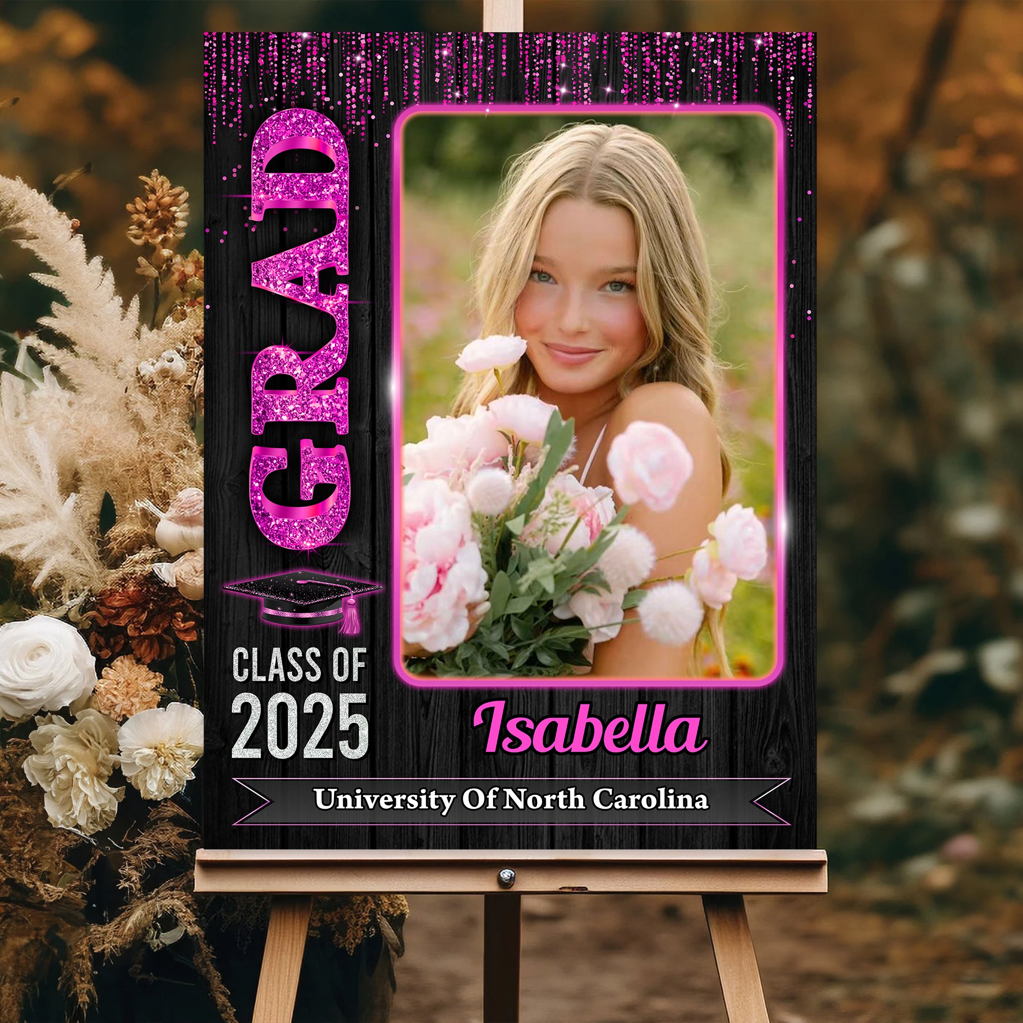 GRAD Class of 2025 Welcome Sign Personalized Graduation Welcome Sign