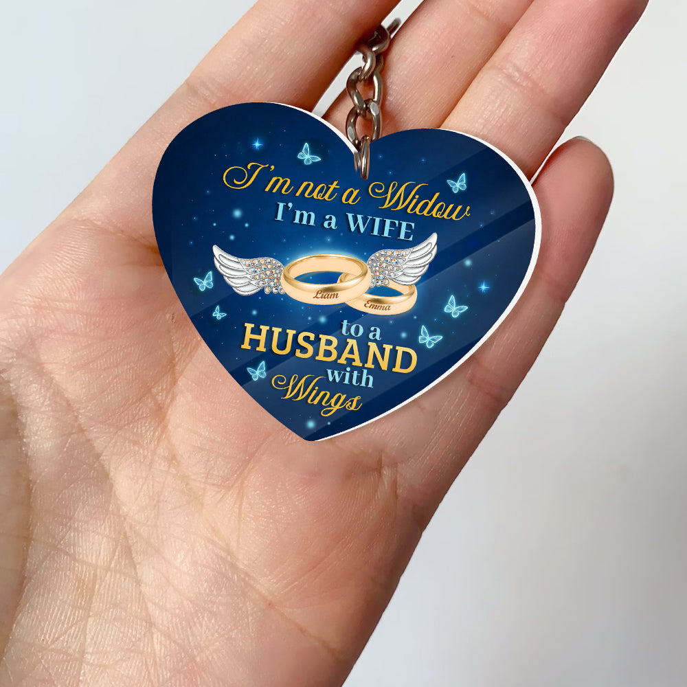 Custom Name Husband Memorial Personalized Keychain - Memorial Gift