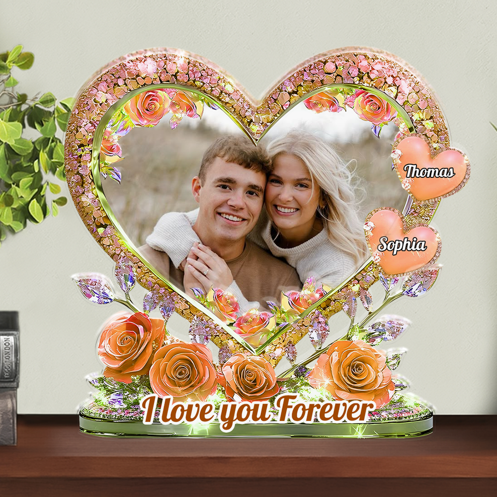 Family Tree Sweethearts - Personalized Name Gift - Custom Shape Acrylic Block Plaque