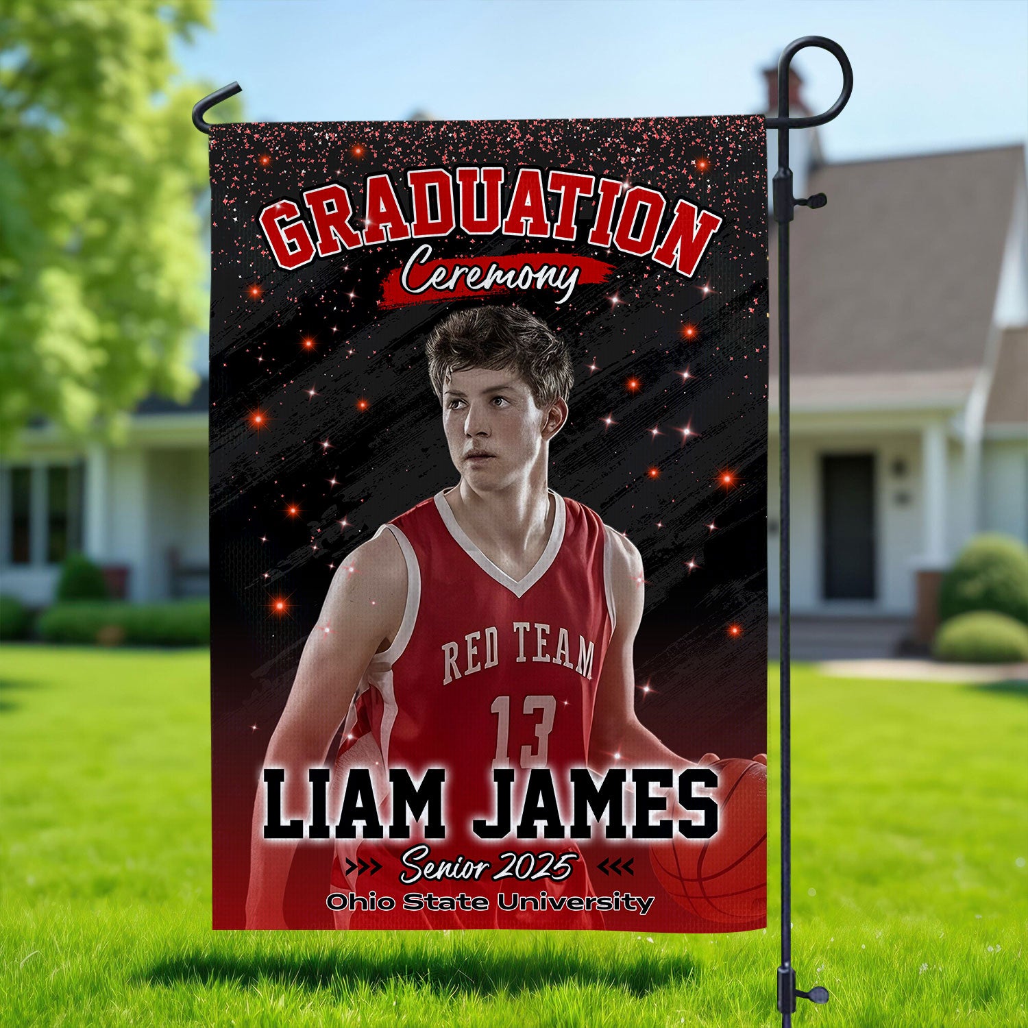 Graduation Ceremony - Congrats Graduate Class Of 2025 With Photo – Graduation Garden Flag & Party Decor