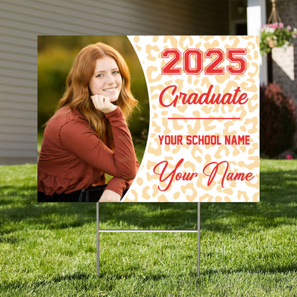 Classic Class of 2025 Lawn Sign, Personalized Graduate 2025 Graduation Lawn Sign, Graduation Gift