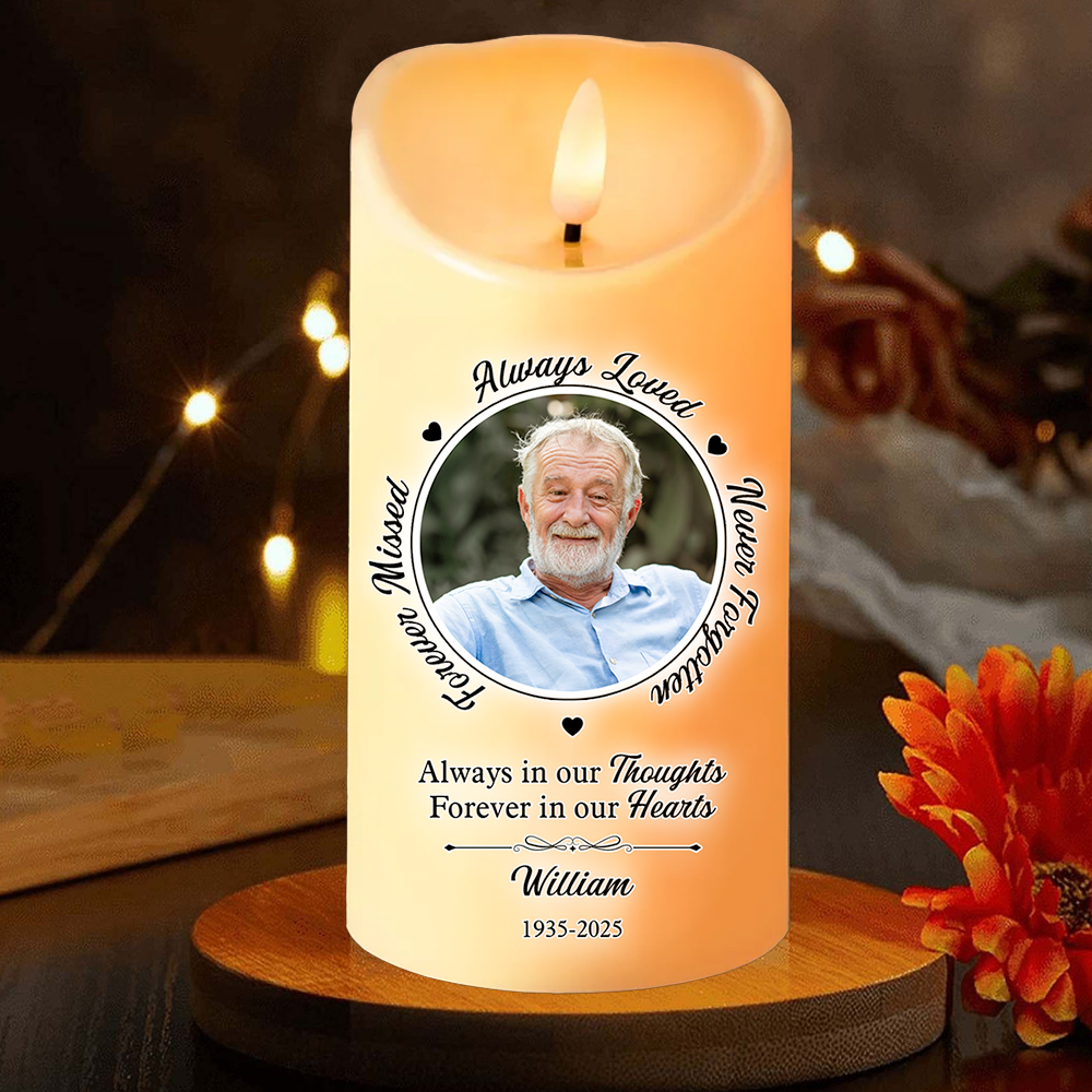 The Moment Your Heart Stopped - Personalizes Photo LED Candle