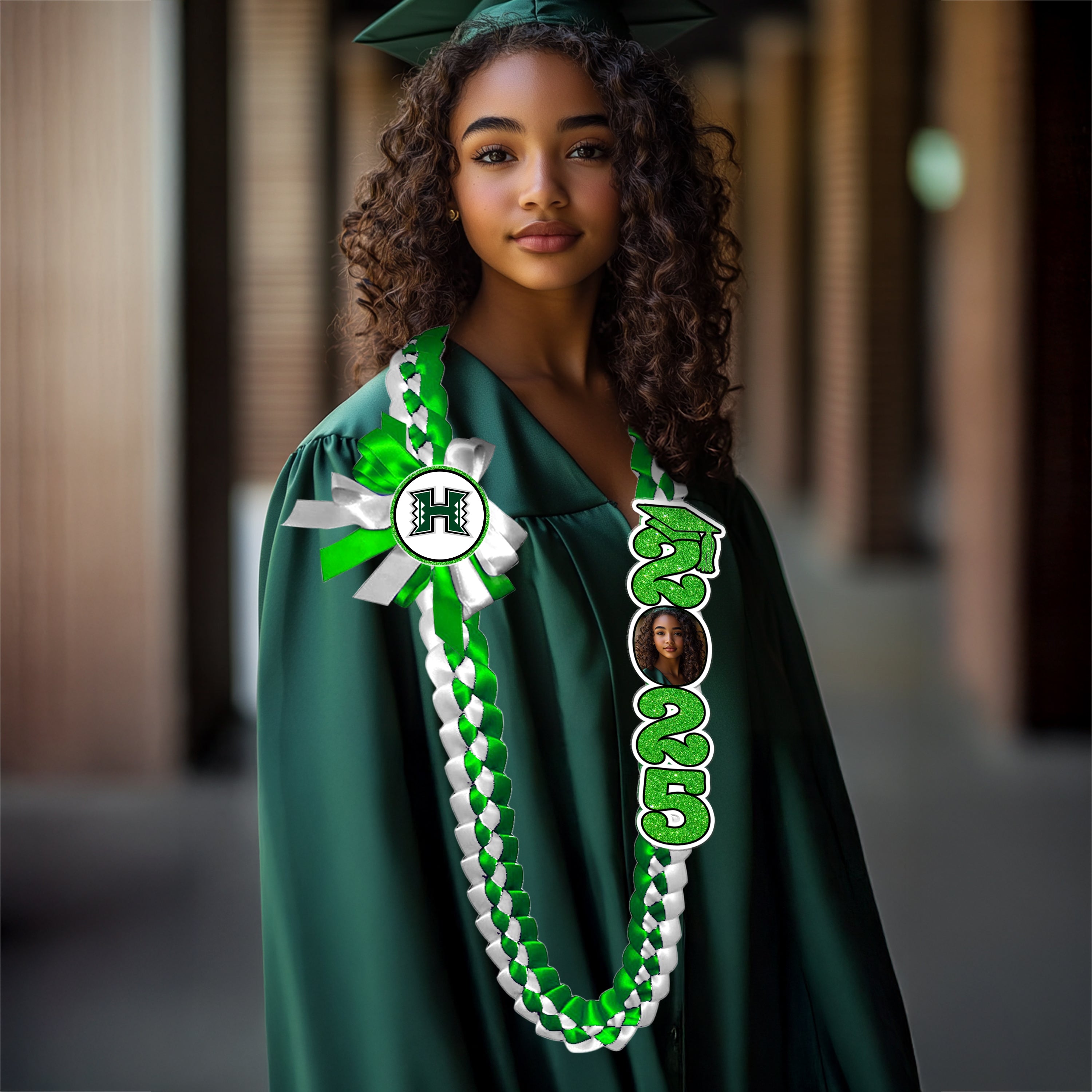 2025 Graduation Lei Custom Name and Photo - Personalized Graduation Lei - Senior 2025