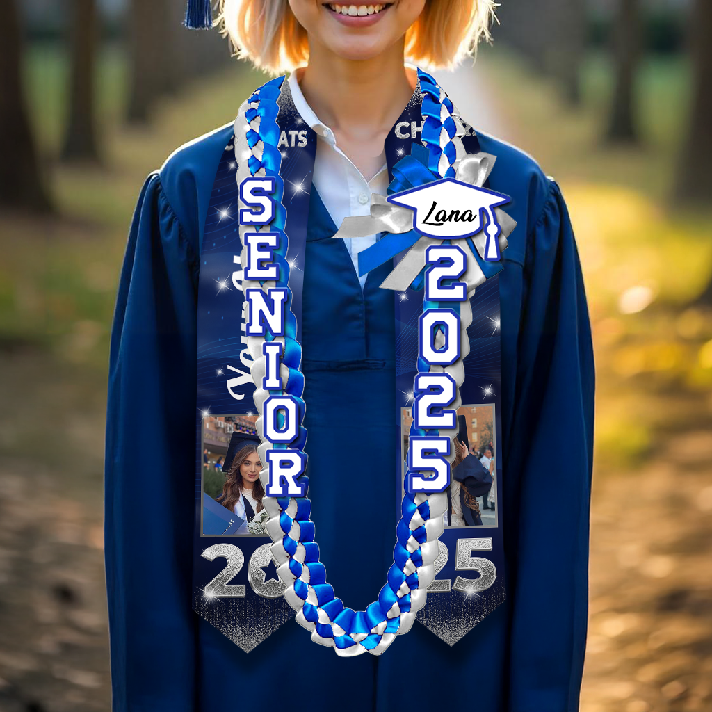 2025 Graduation Lei Custom Name - Personalized Graduation Lei - Senior 2025