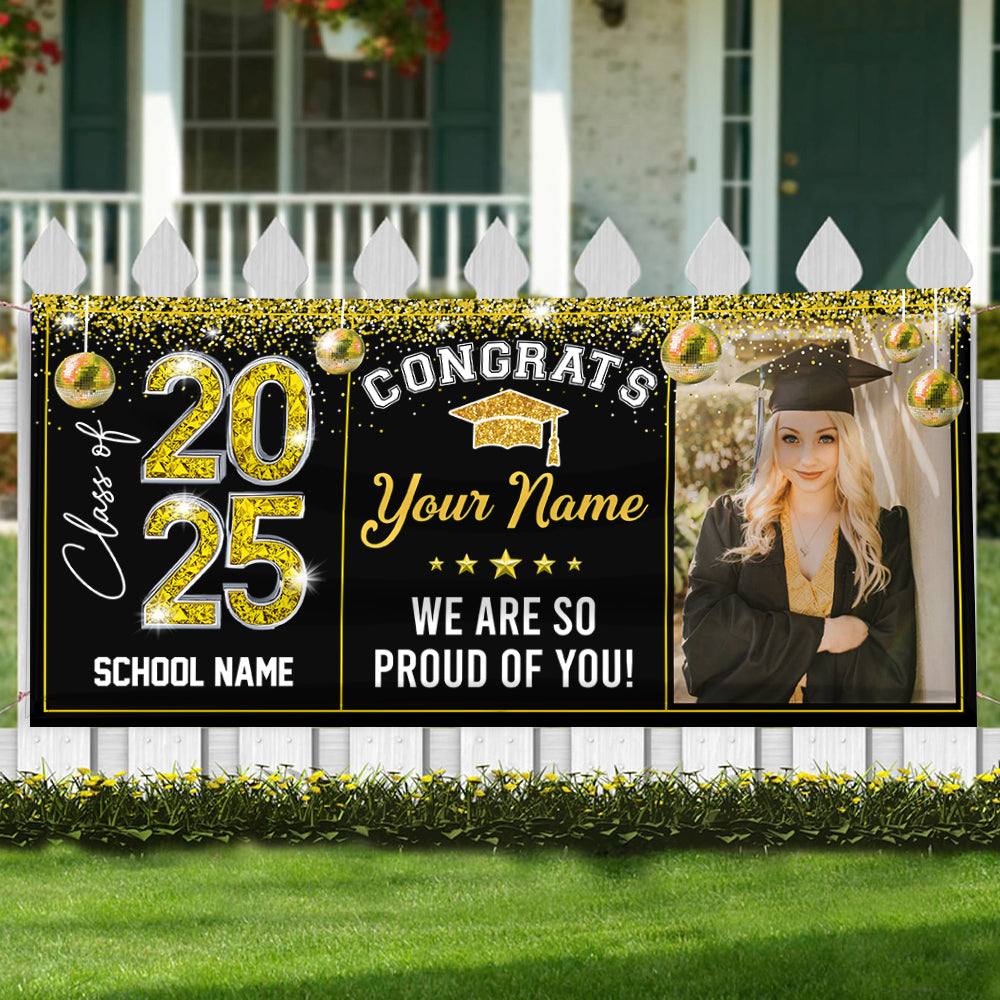 Graduation Class Of 2025 Personalized Banner - Graduation Decor Gift
