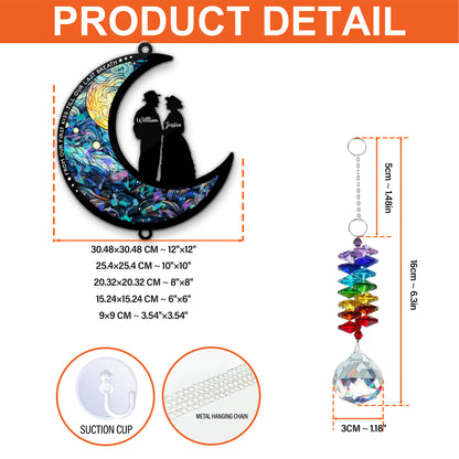 Our First Kiss And Last Breath - Ornament Hanging Piece With Crystal Charm - Couple Gift