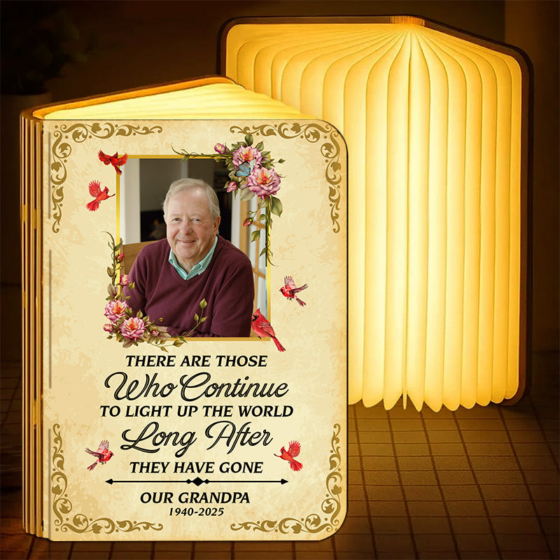 Light Up The World - Personalized Book Lamp - Memorial Gift