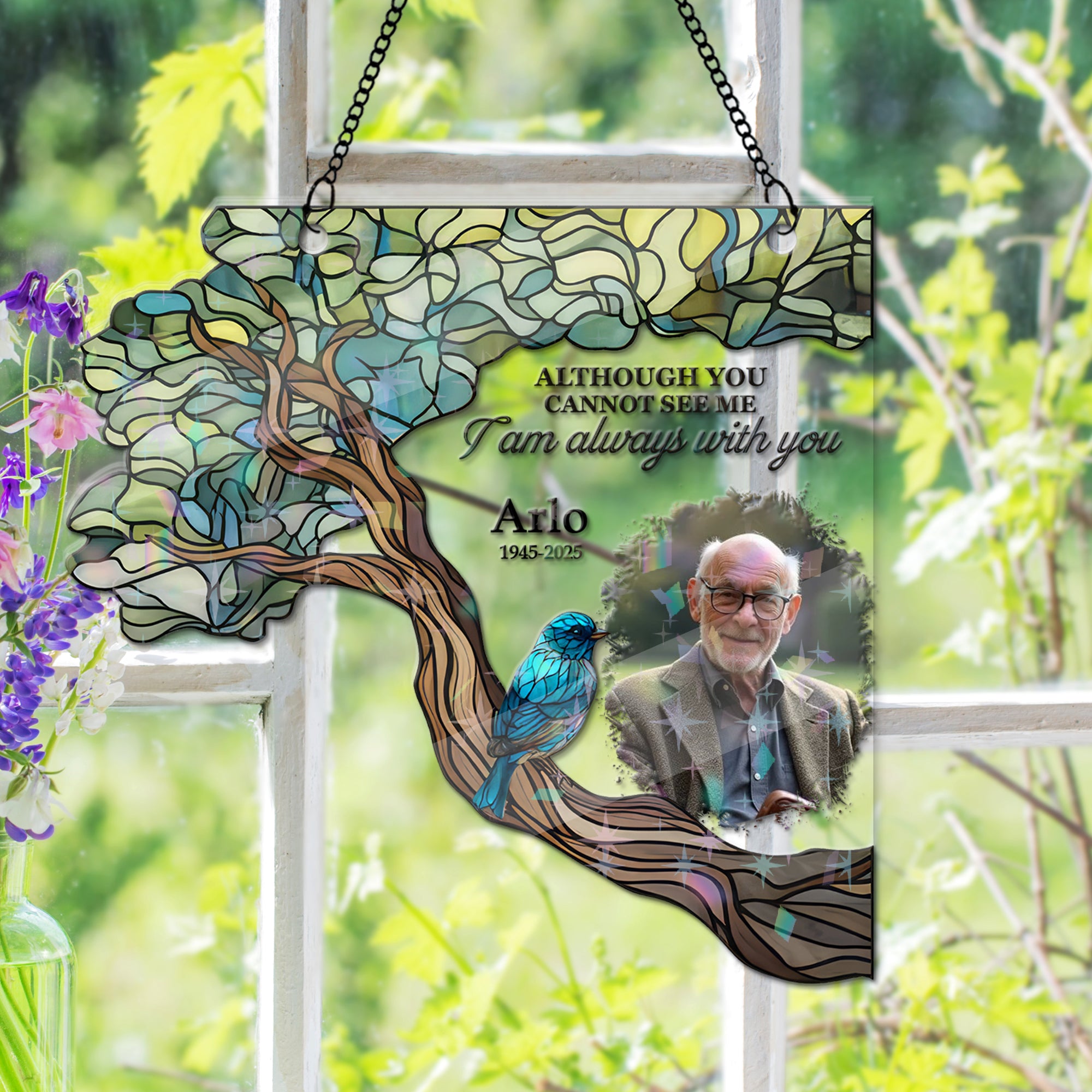 I'm Always With You - Custom Name and Photo Hologram Ornament - Memorial Gift