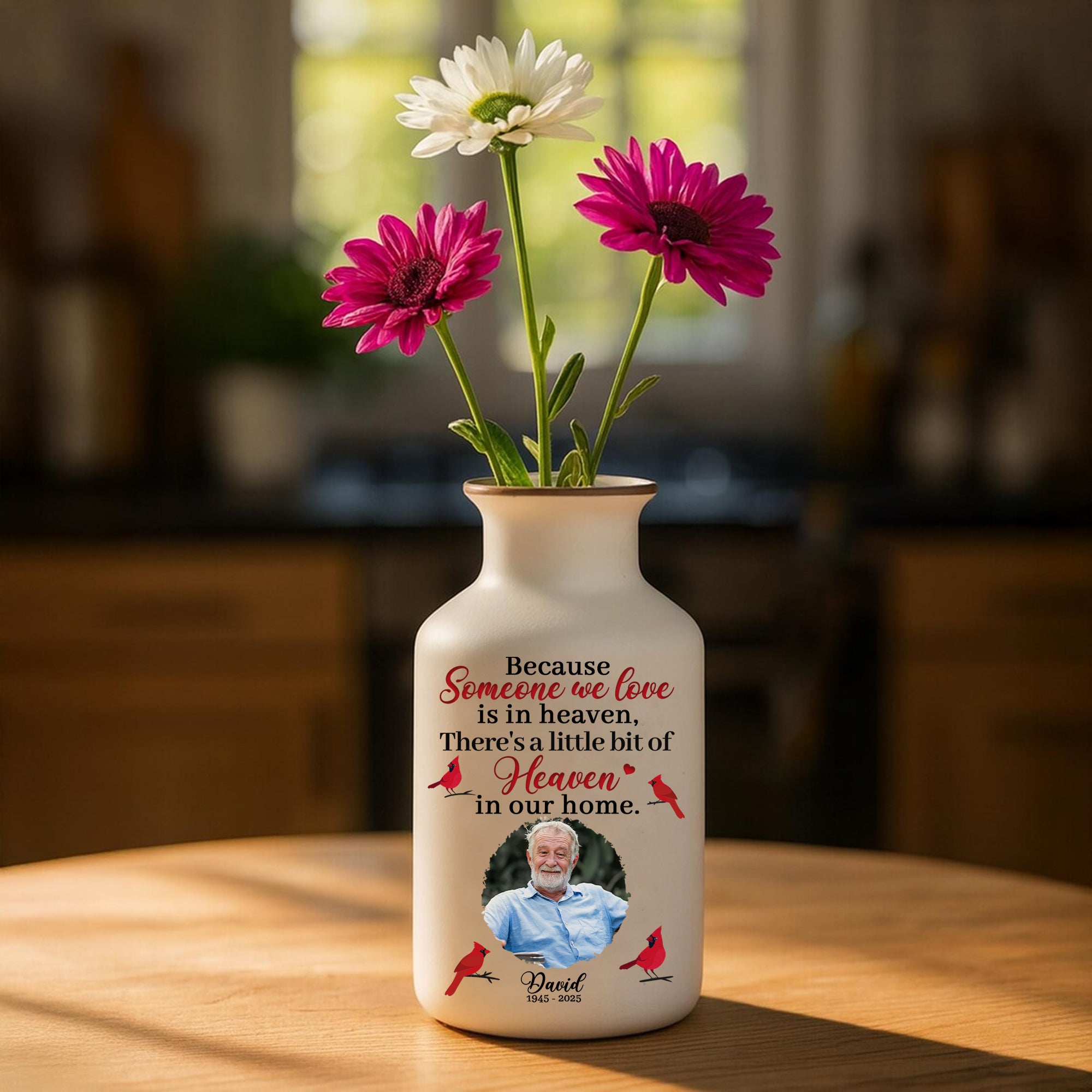 Someone We Love Is In Heaven - Personalized Elegant Ceramic Flower Pot Minimalist - Memorial Gift